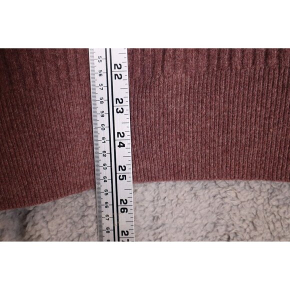 Gap Woman's Ribbed Oversized Mock neck Sweater Med Brown Knit Long Sleeve VTG - Picture 4 of 7